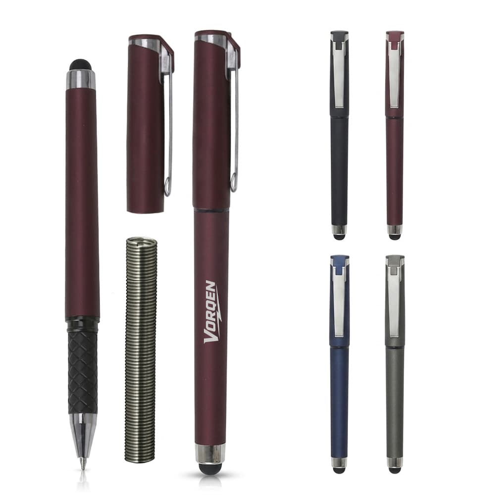 Soft-Touch Gel Pen w/ Touchscreen Stylus