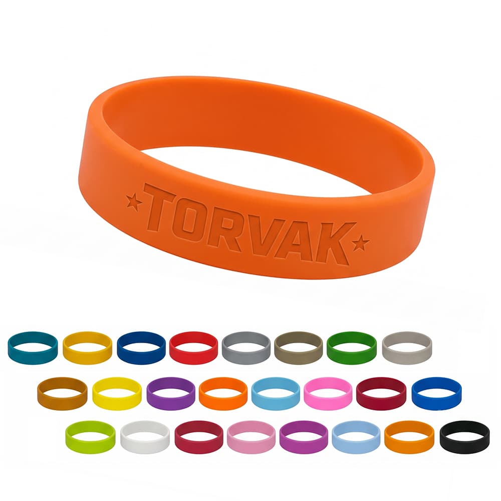 Adult Debossed Silicone Wristbands