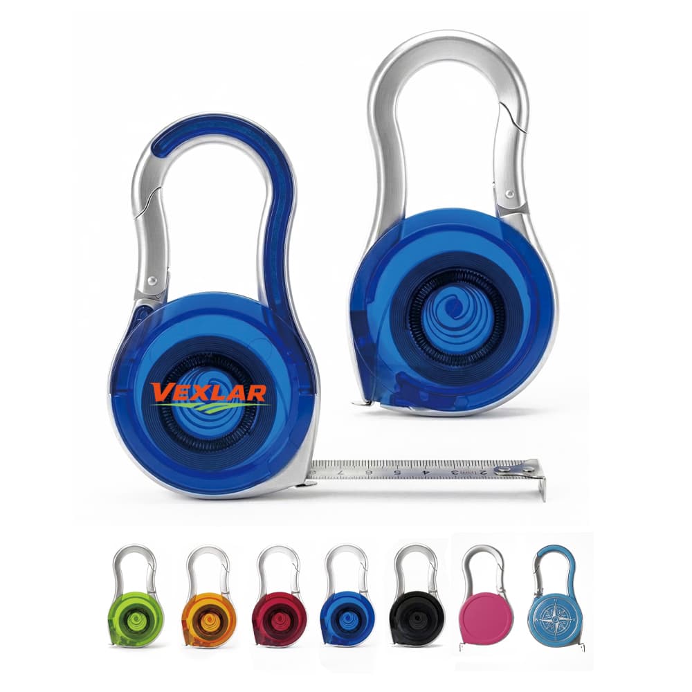 Retractable Tape Measure Carabiner Keychain